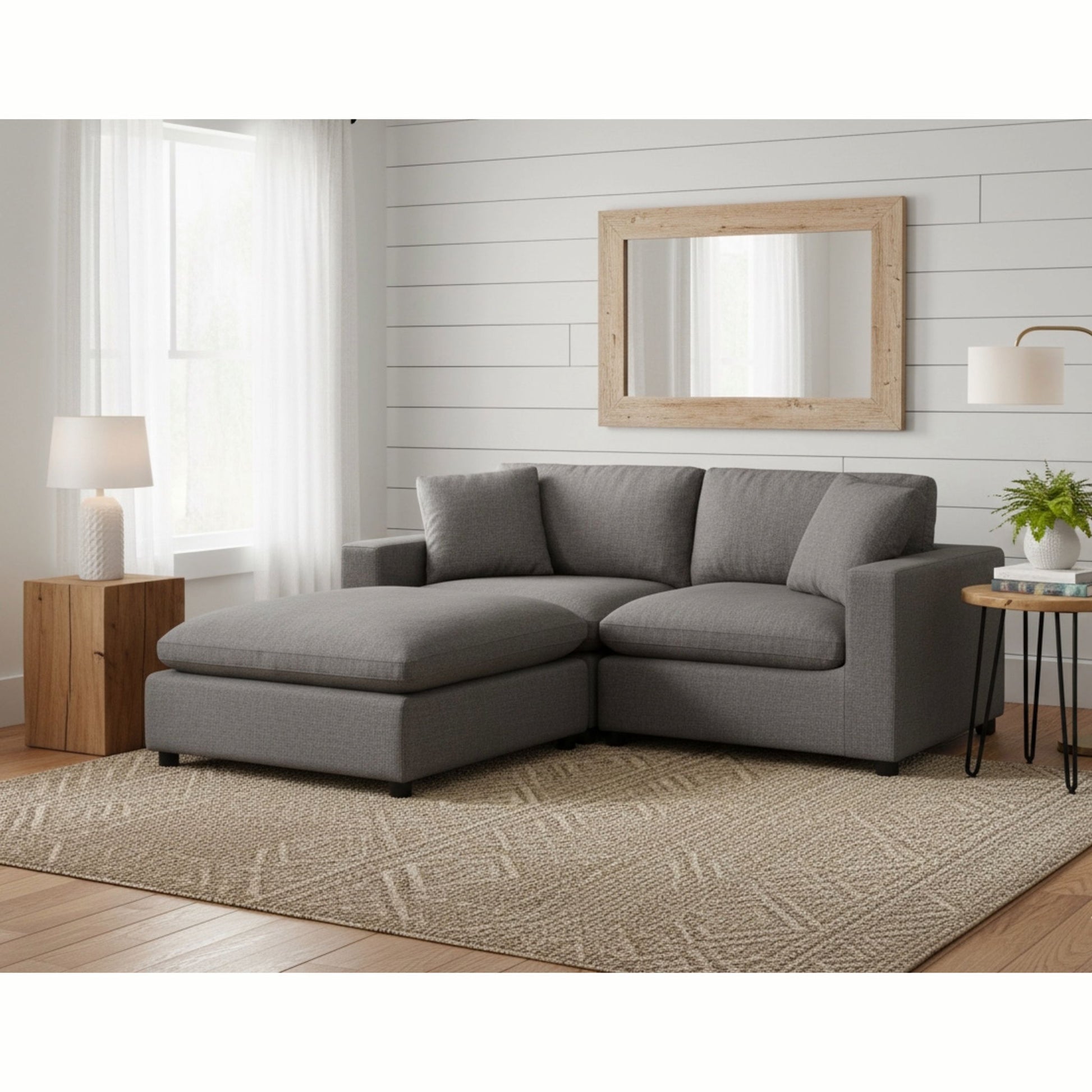 Cassandra - Sofa With Ottoman Home Essentials