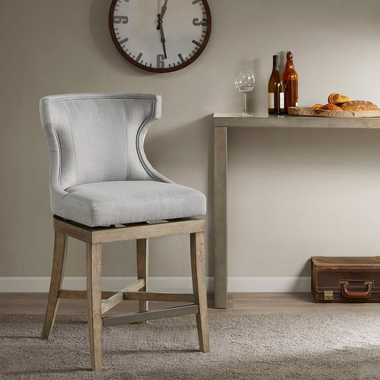 Carson - Counter Stool With Swivel Seat - Light Gray