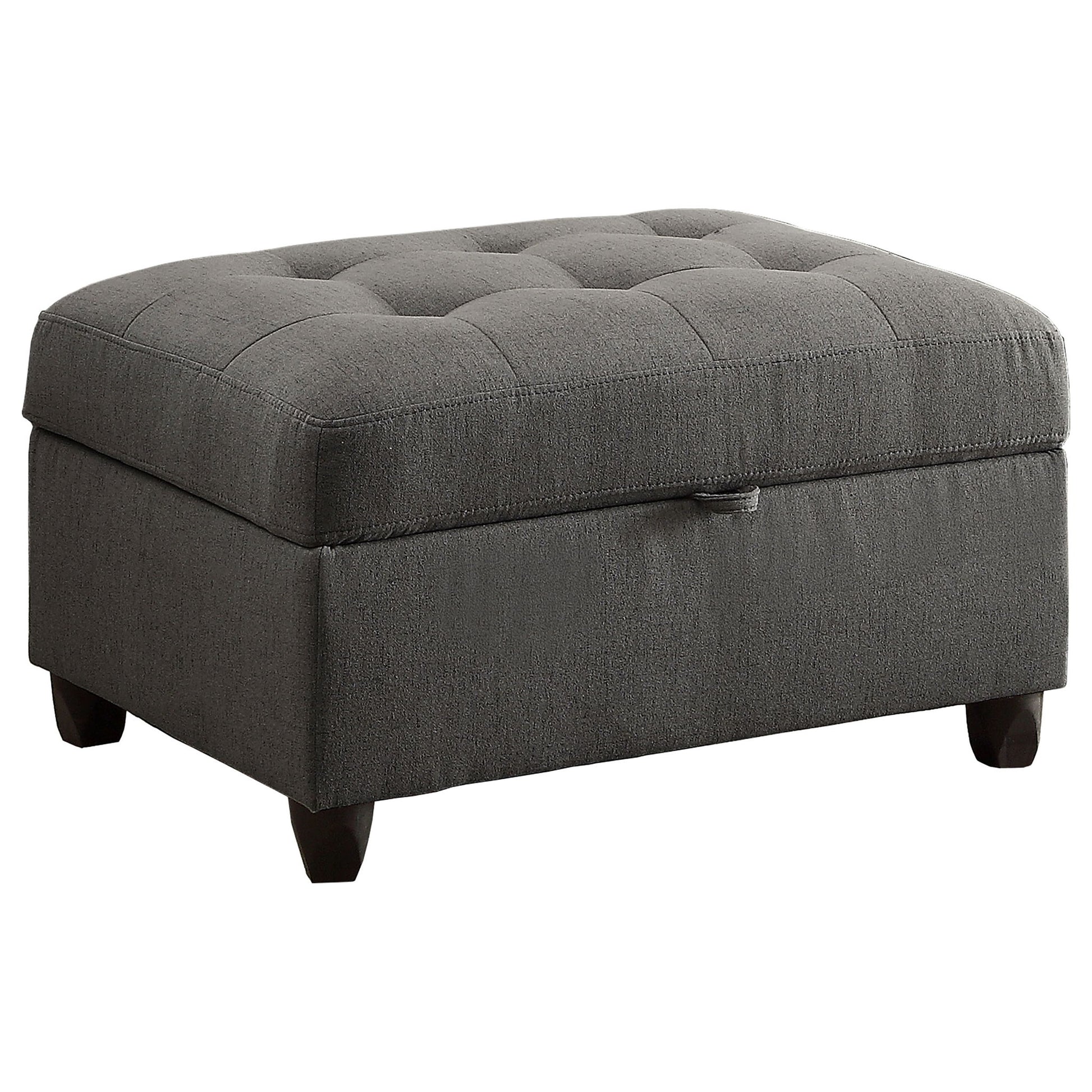 Balta - 2 Piece Loose Back Sectional With Ottoman Upholstered - Gray Furniture Max