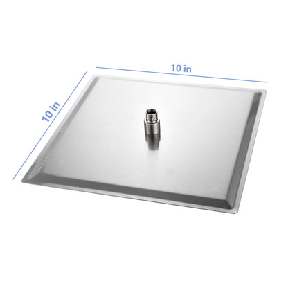 Modern 10" Square Rainfall Shower Head & Stainless Steel Wall Or Ceiling Mount Luxury Spa Shower Panel Daily Nest