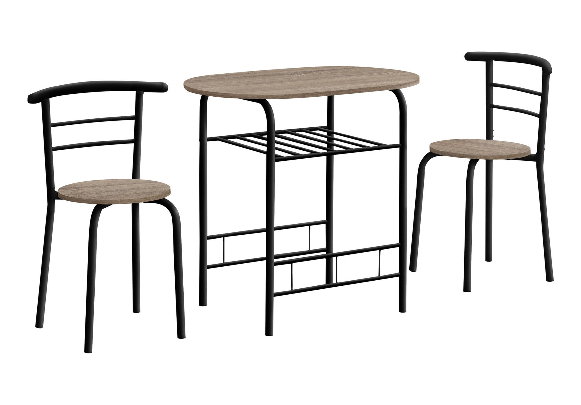 3 Pieces Dining Table Set, Small, Contemporary & Modern 8th Street