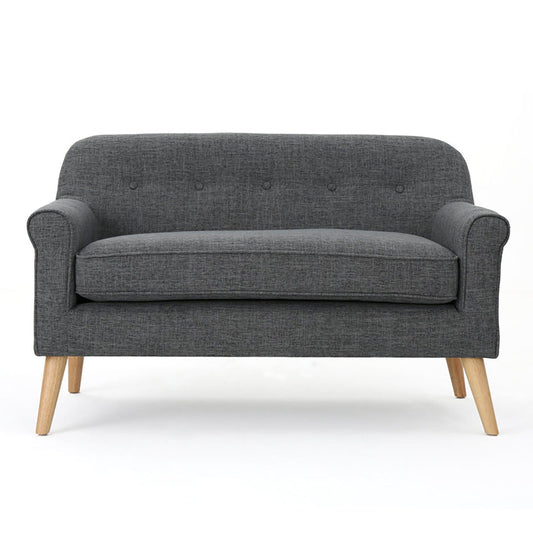 Classic Loveseat With Rolled Armrests And Button Tufting Noble House