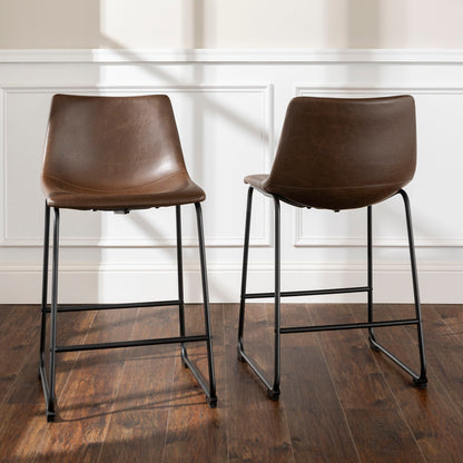 Industrial Counter Stools (Set of 2) Walker Edison