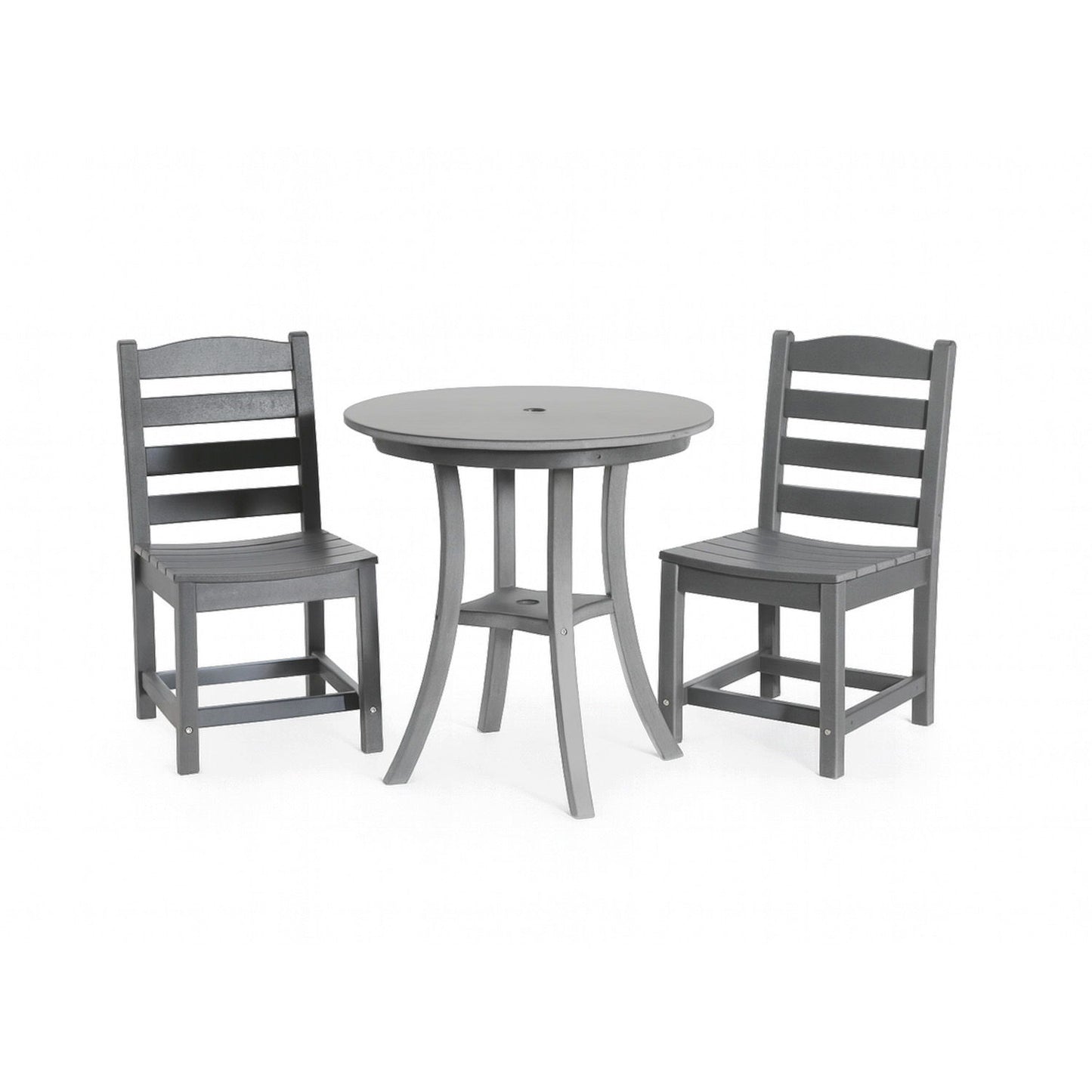 3 Piece Outdoor Dining Set, Round Patio Table With 2 Armless Chairs Home Essentials