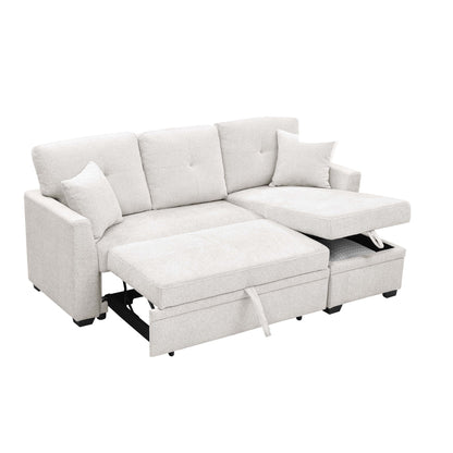 Upholstered Sectional & Pull Out Bed And Chaise Storage Home Essentials