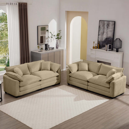 Elegant Oversized Sectional Sofa Set With Deep Seats And Flexible Layout Home Essentials