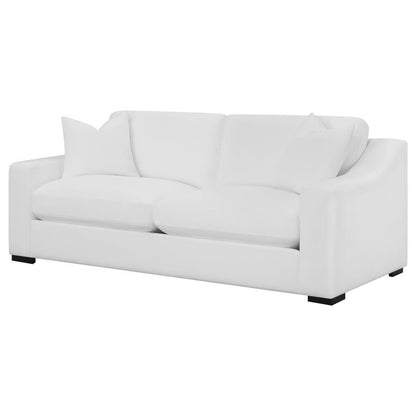 Ashlyn - Upholstered Sloped Arm Sofa - White CoasterElevations