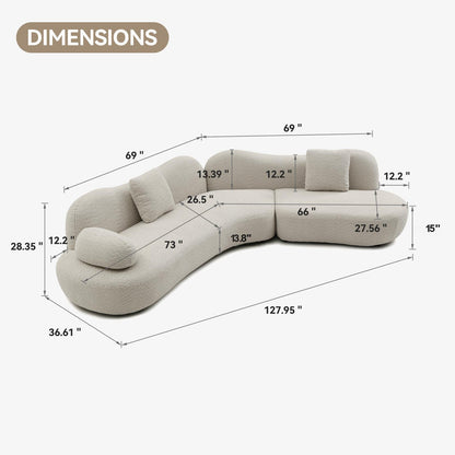 Modern Curved Modular 5 Seater Sofa Home Essentials