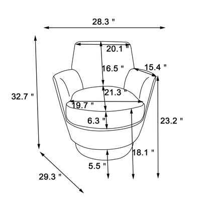 Teddy Swivel Barrel Chair, Swivel Accent Chairs Armchair For Living Room Home Essentials
