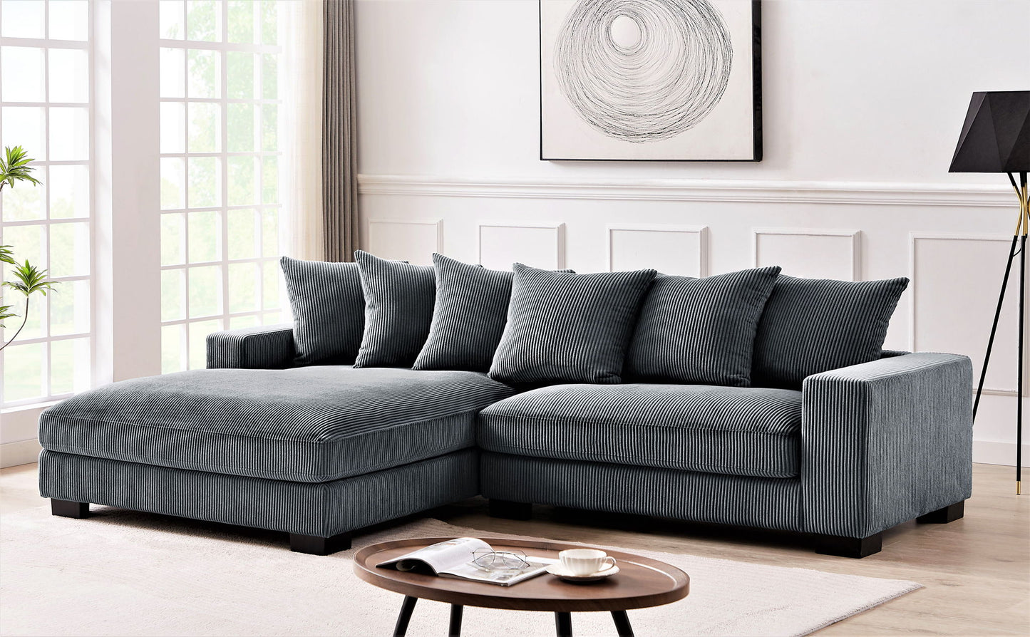Luxe - Oversized 2 Piece Sectional Couches For Living Room, L Shaped Sofa With Chaise US Pride