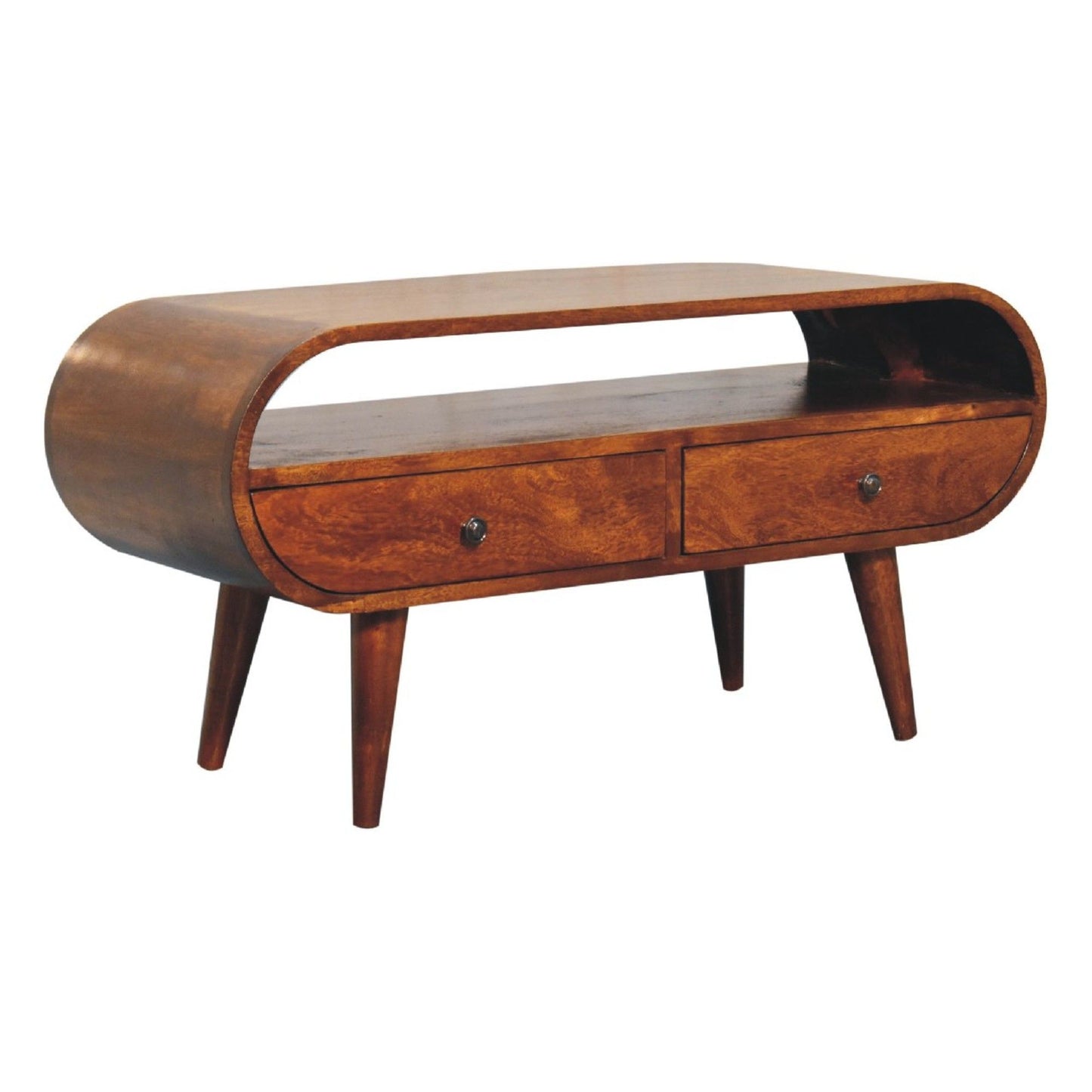 Solid Wood Circular TV Stand Artisan Furniture