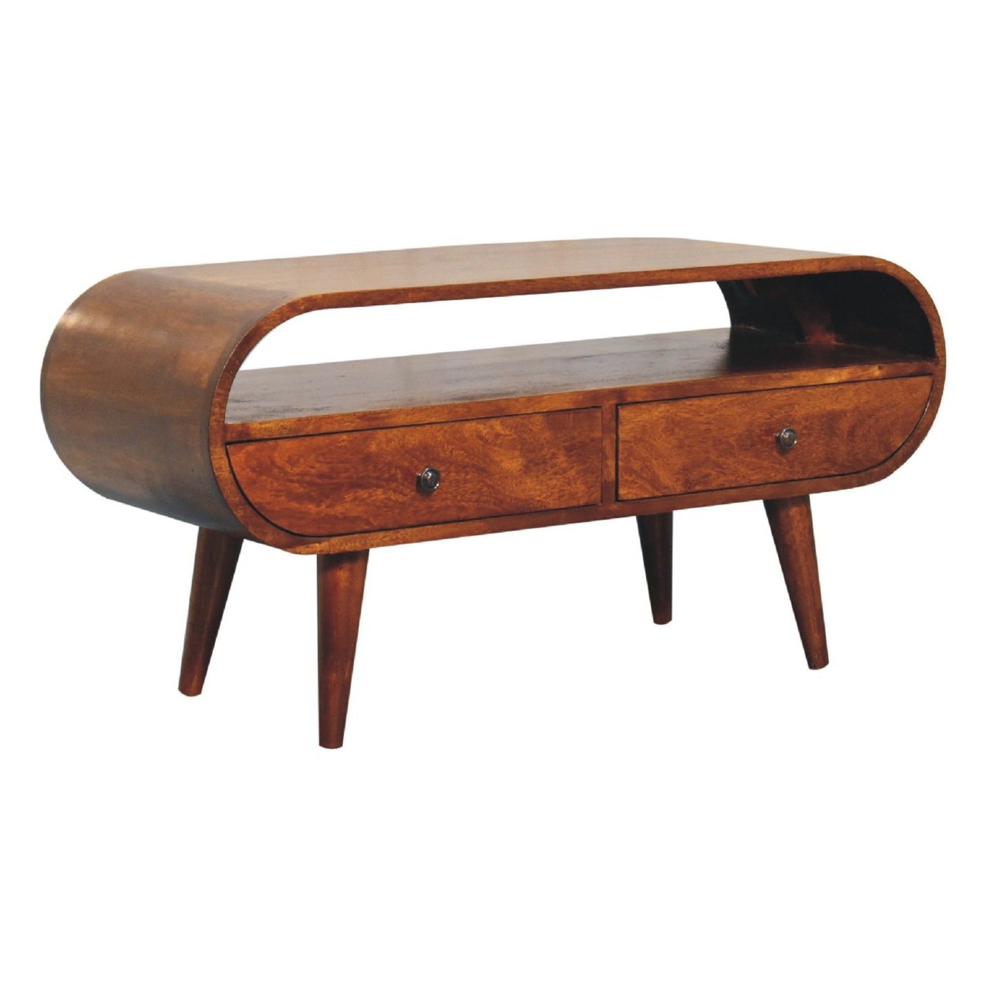 Solid Wood Circular TV Stand Artisan Furniture