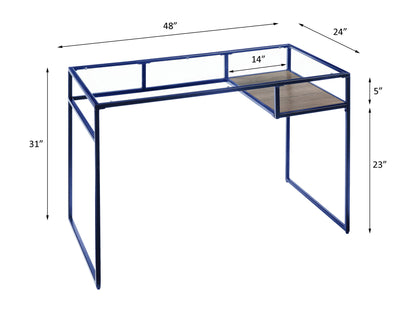 Yasin - Glass Top Writing Desk Acme