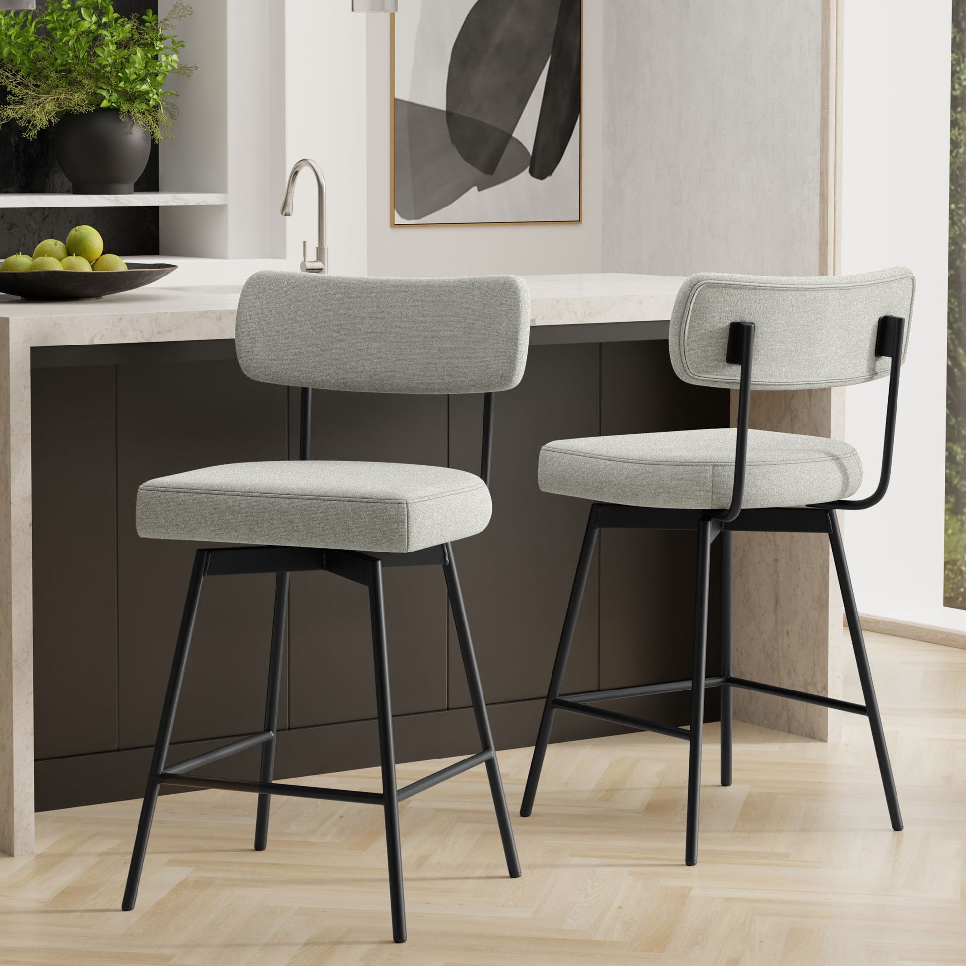 Giselle - Swivel Counter Height Stool (Set of 2) Simpli-Home