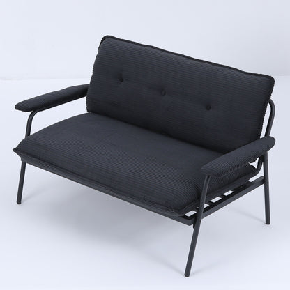 Modern Metal Frame Sofa With Sponge Filling For Compact Spaces And Versatile Use Home Essentials