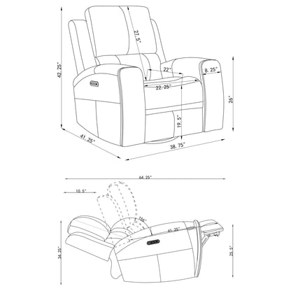Boyce - Triple Power Swivel Recliner With Independent Adjustments Furniture Max
