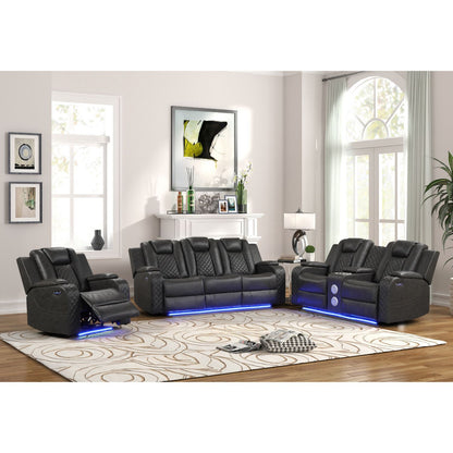 Benz - LED & Power Recliner With Adjustable Headrests And Ambient LED Lighting Matrix Furniture Group
