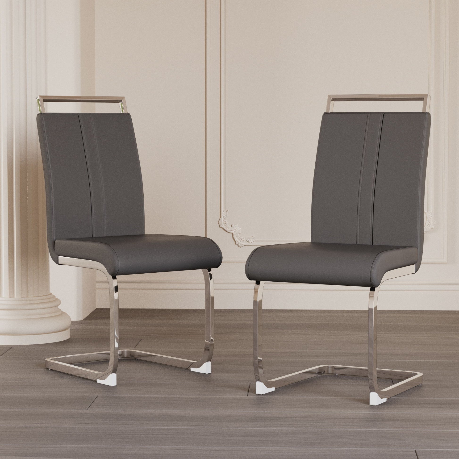 Modern Dining Chairs With Padded Seat, High Back Home Essentials