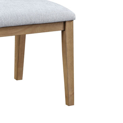 Delphine - Linen Fabric 19" Dining Chair (Set of 2) - Gray Lilola Home