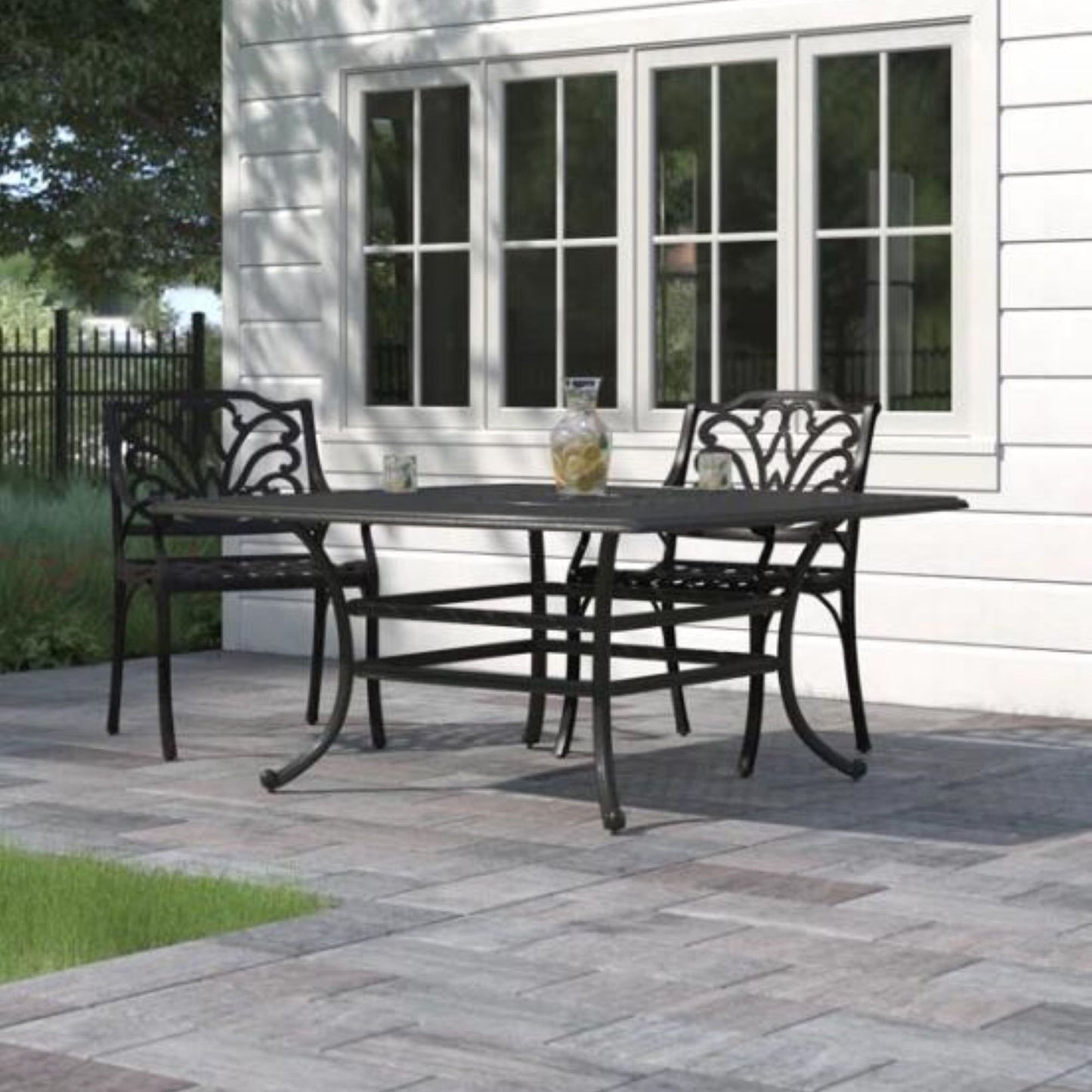 64" Square Dining Table - Dark Lava Bronze Home Essentials