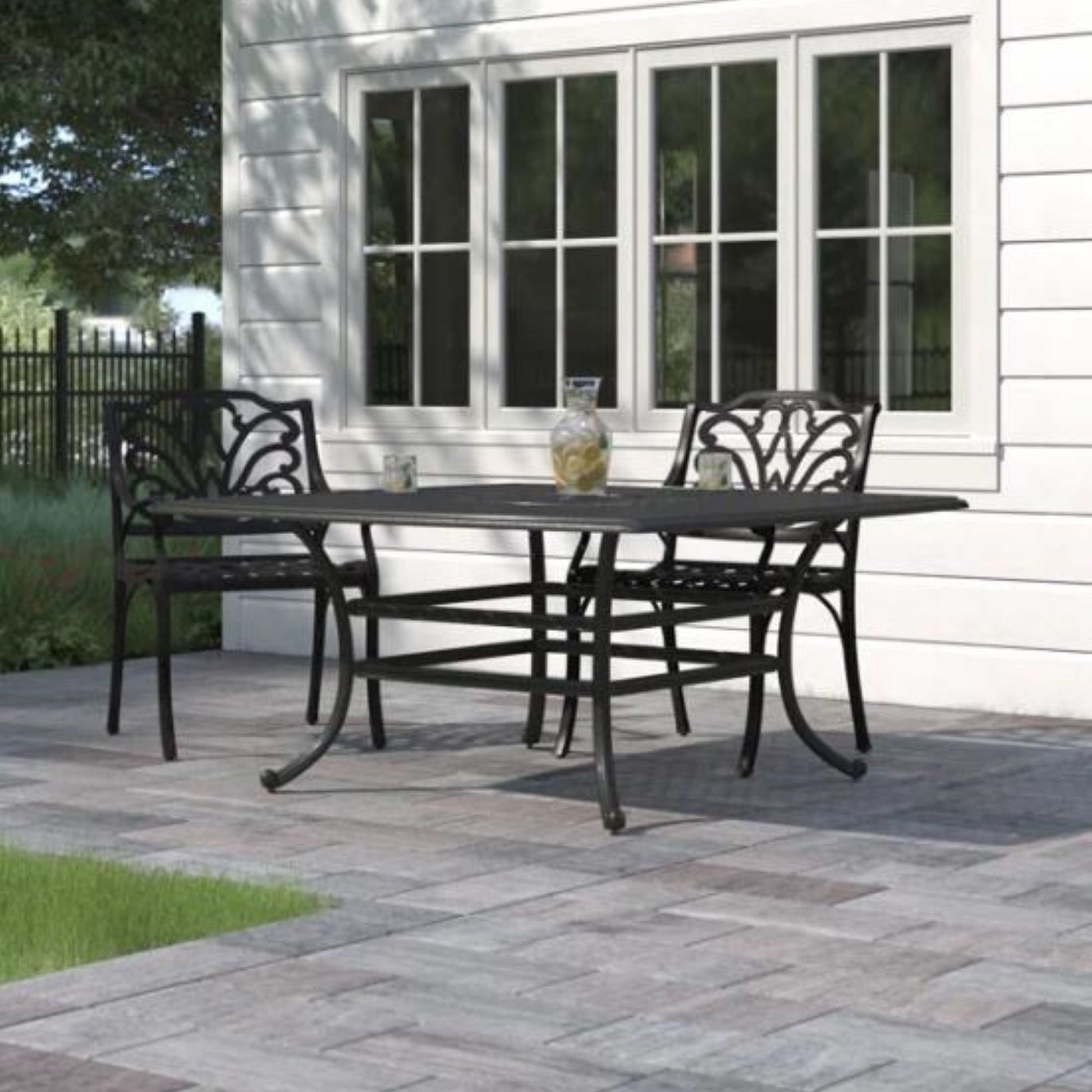 64" Square Dining Table - Dark Lava Bronze Home Essentials
