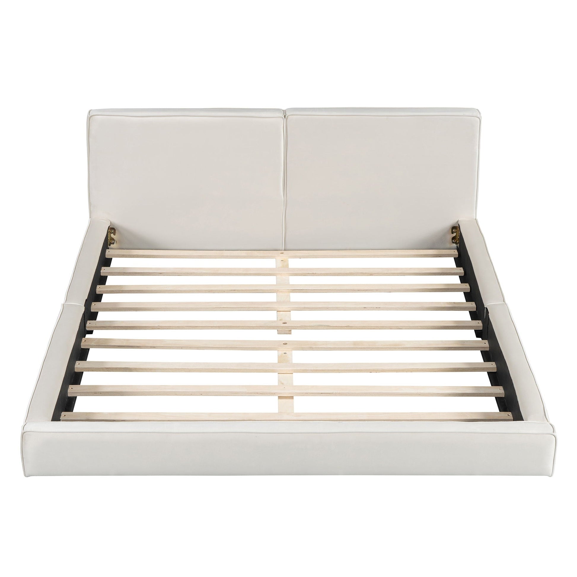 Upholstered Platform Bed, Grounded Bed With Solid Frame Halcyon Home