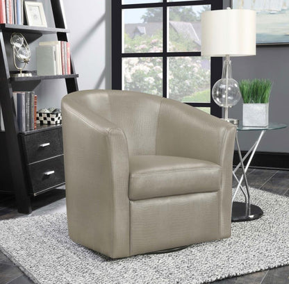 Turner - Upholstered Barrel Back Swivel Chair CoasterEssence