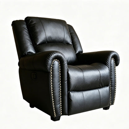 Electric Elderly Chair With 360° Swivel, Manual Button Control, Soft Plush Armchair For Living Room - Black Home Essentials