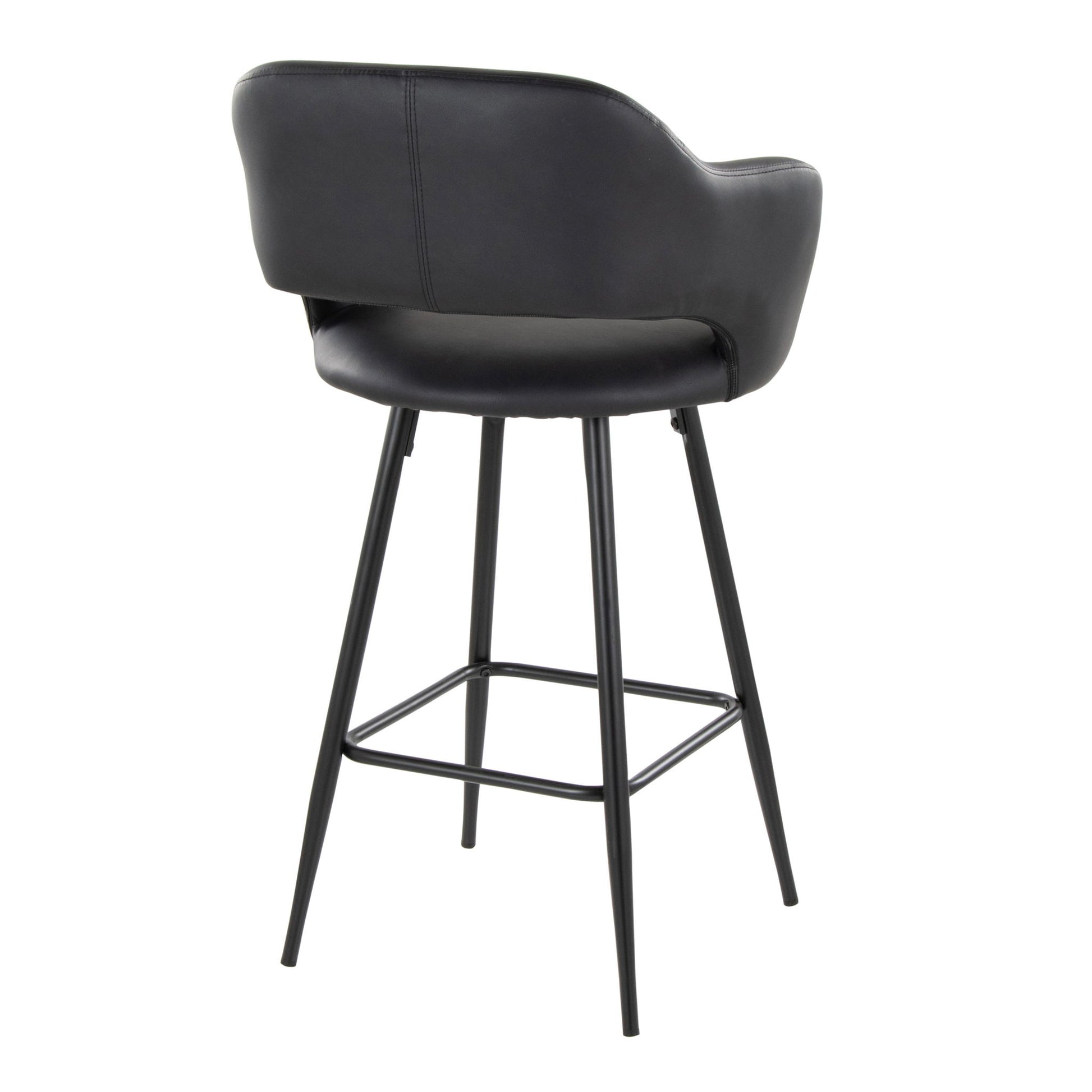 Margarite - Contemporary Fixed Height Counter Stool With Square Footrest (Set of 2) Lumi Source