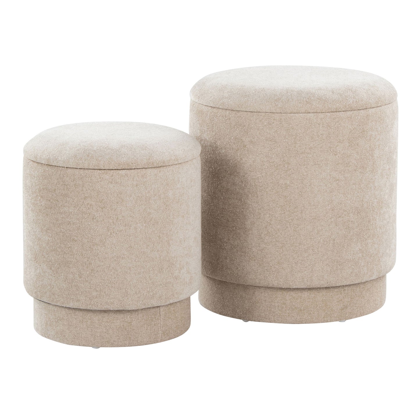 Marla - Upholste Contemporary Ottoman Set Lumi Source