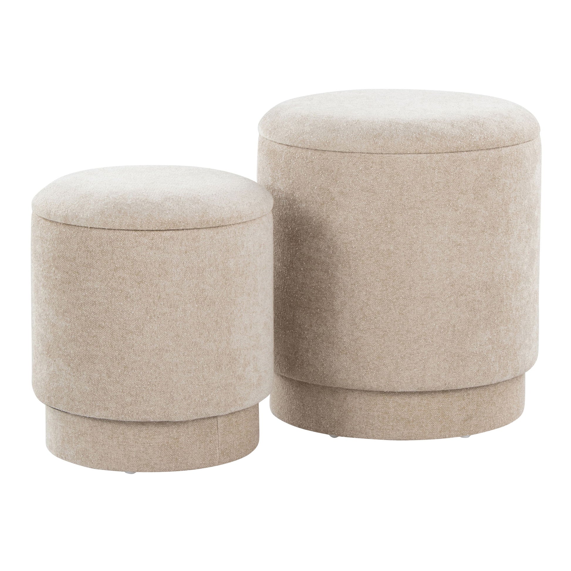Marla - Upholste Contemporary Ottoman Set Lumi Source
