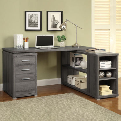 Yvette - 3-Drawer L-Shape Computer Desk CoasterEveryday