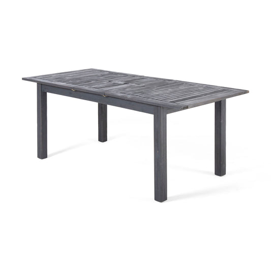 Outdoor Expandable Dining Table With Square Legs Noble House
