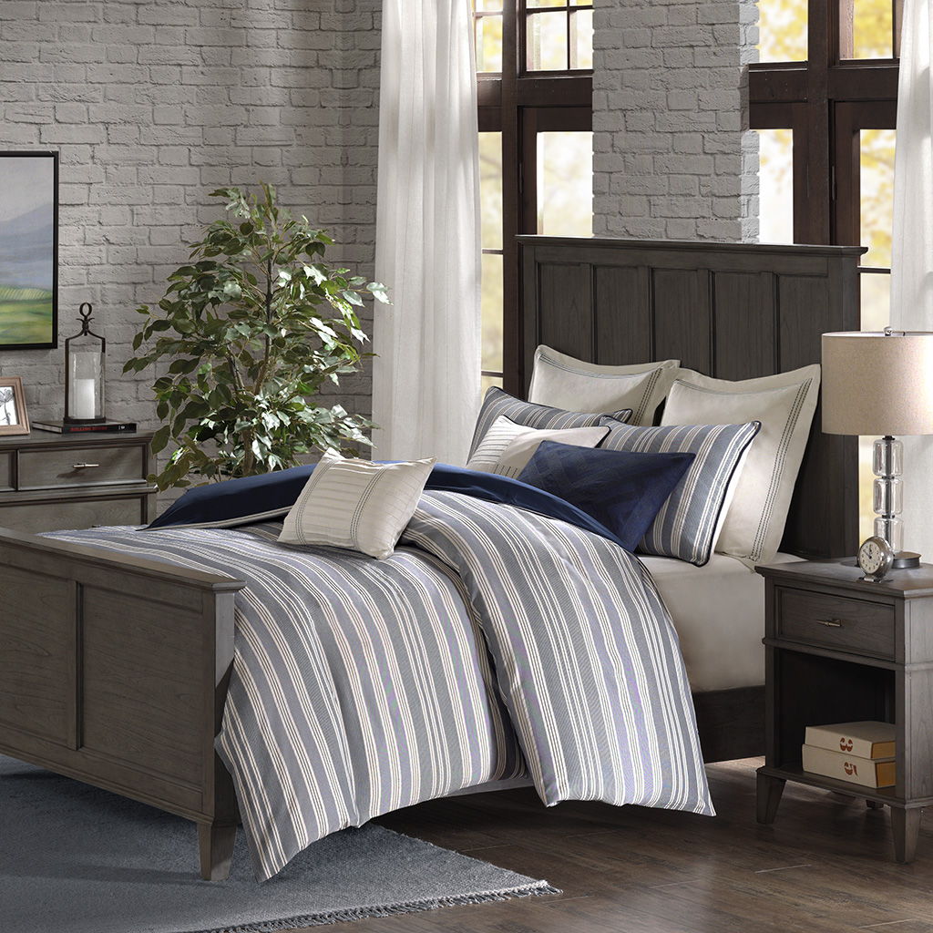 Farmhouse Comforter Set - Blue