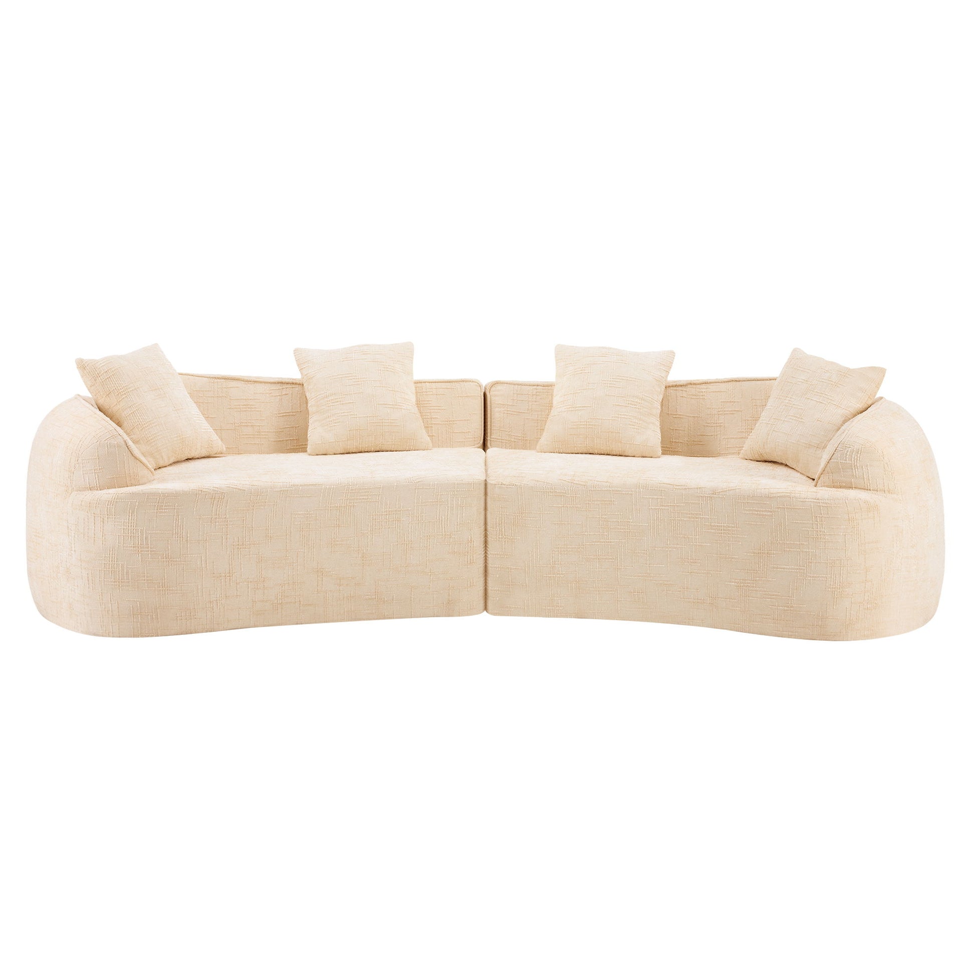 Curved Compressed Sofa, Nordic-Style Design For Living Room Home Essentials