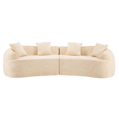 Curved Compressed Sofa, Nordic-Style Design For Living Room Home Essentials