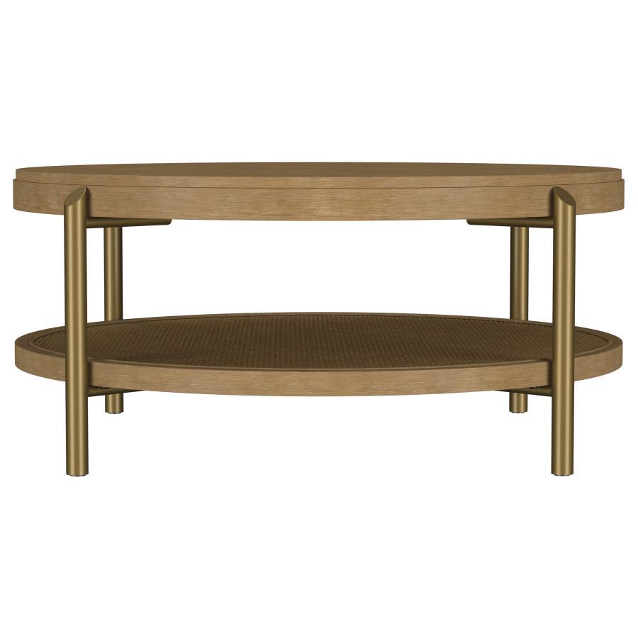 Arini - Round Coffee Table With Storage Shelf Coaster Fine Furniture