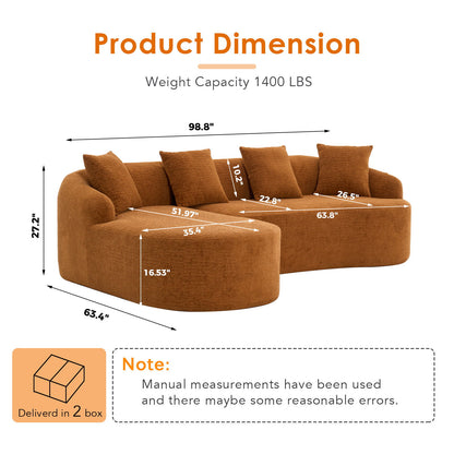 Combined Sofa With 4 Pillows Home Essentials