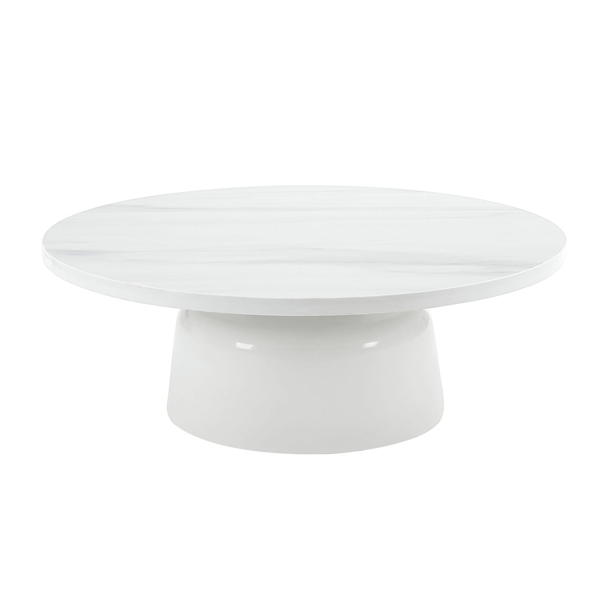 Zaid - Engineering Marble High Gloss Table Acme