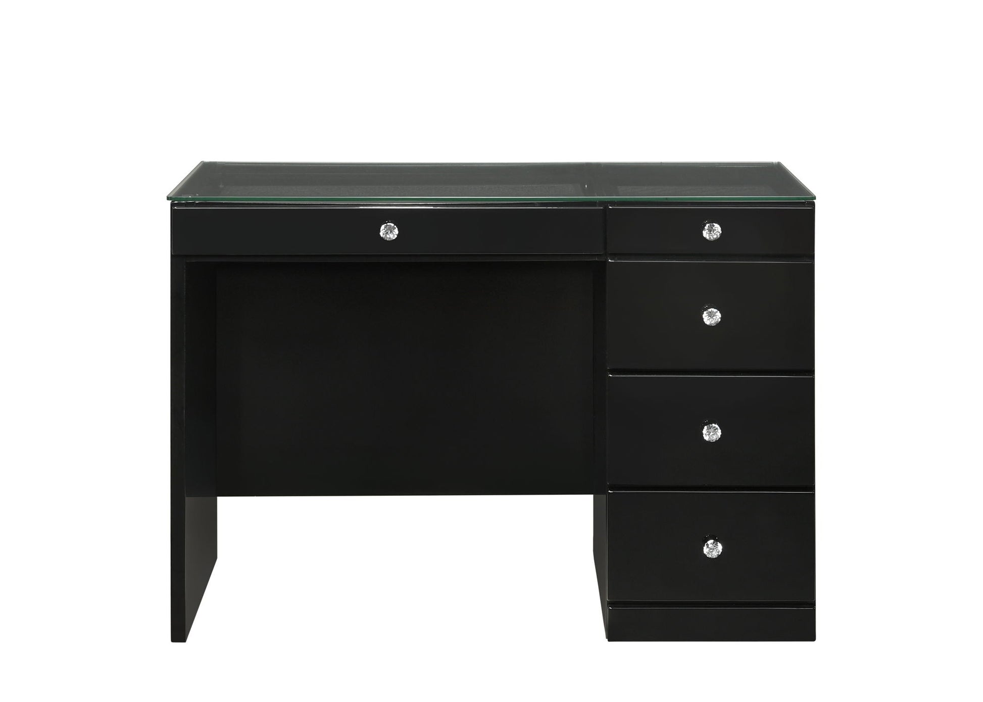 Morgan - Vanity Desk With Glass Top Crown Mark