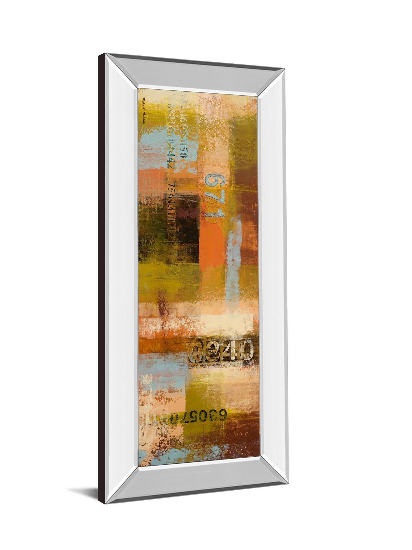 Departures Il By Michael Marcon - Mirror Framed Print Wall Art - Beige