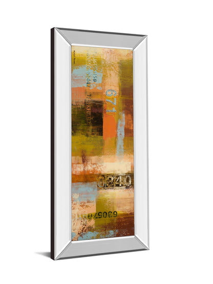 Departures Il By Michael Marcon - Mirror Framed Print Wall Art - Beige