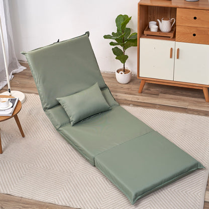 Foldable Portable Camping Chair With Carry Bag 14 Position Adjustable Recliner For Adults Cotton & Metal Frame For Outdoor Travel, Picnic, Or BBQ - Light Green Home Essentials
