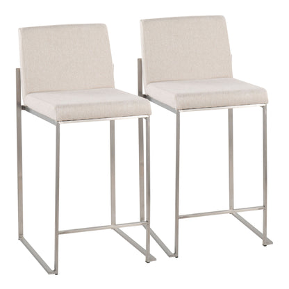 Fuji - Contemporary High Back Counter Stool, Functional Design Lumi Source