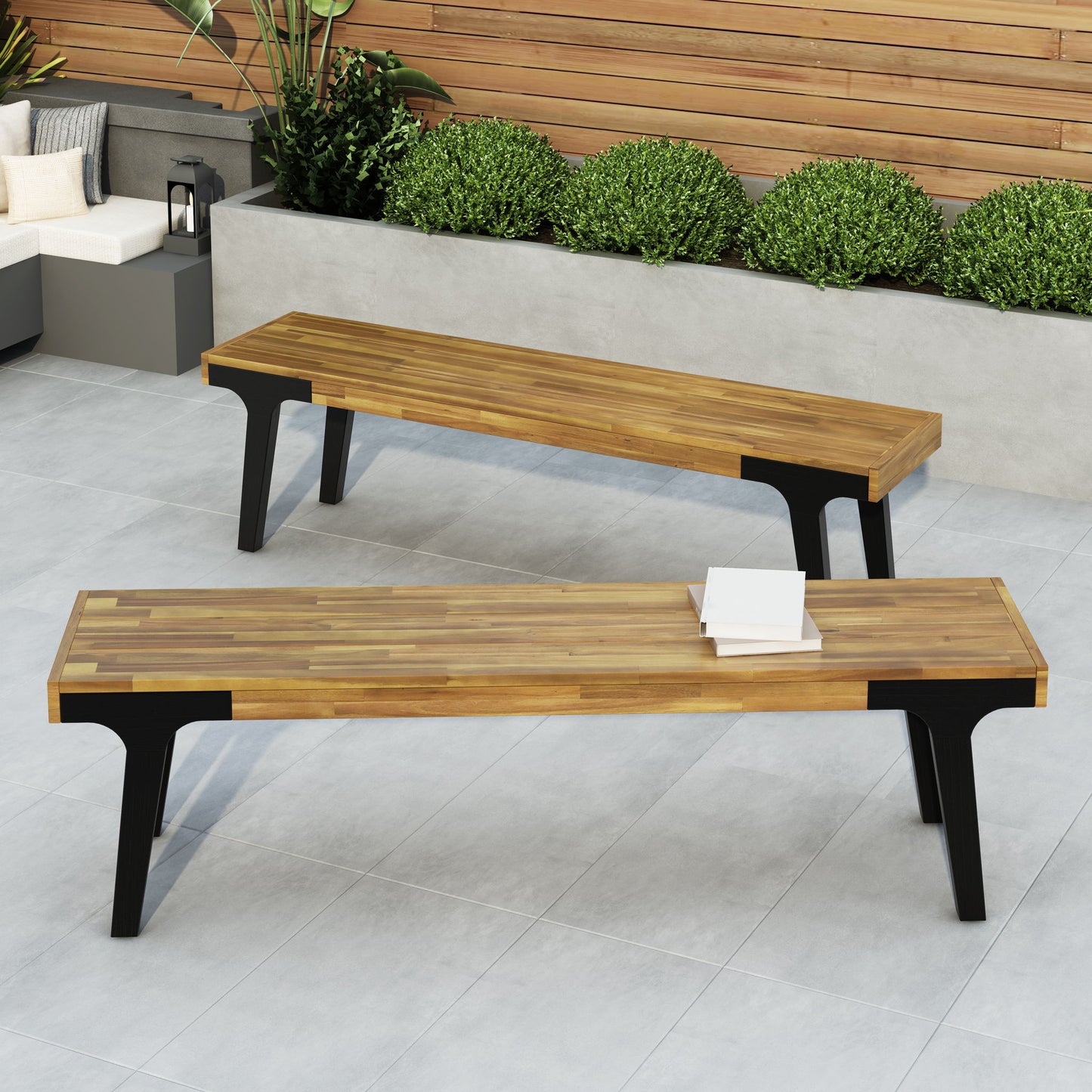 Dining Bench (Set of 2) - Teak Noble House