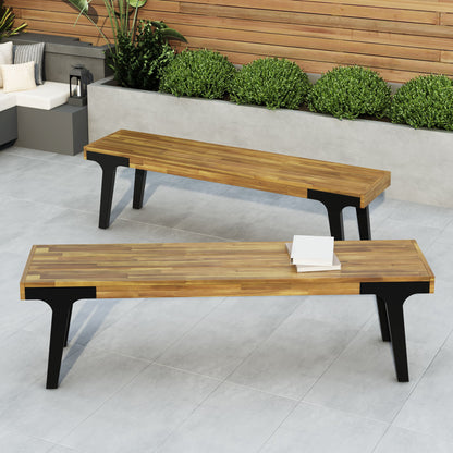 Dining Bench (Set of 2) - Teak Noble House