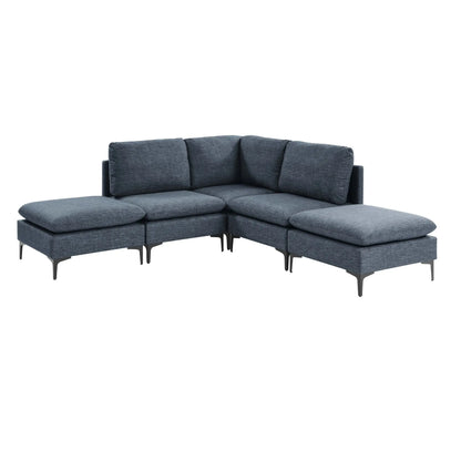 Upholstered Modular Sectional With Tall Legs, Medium Firm Seat Home Essentials
