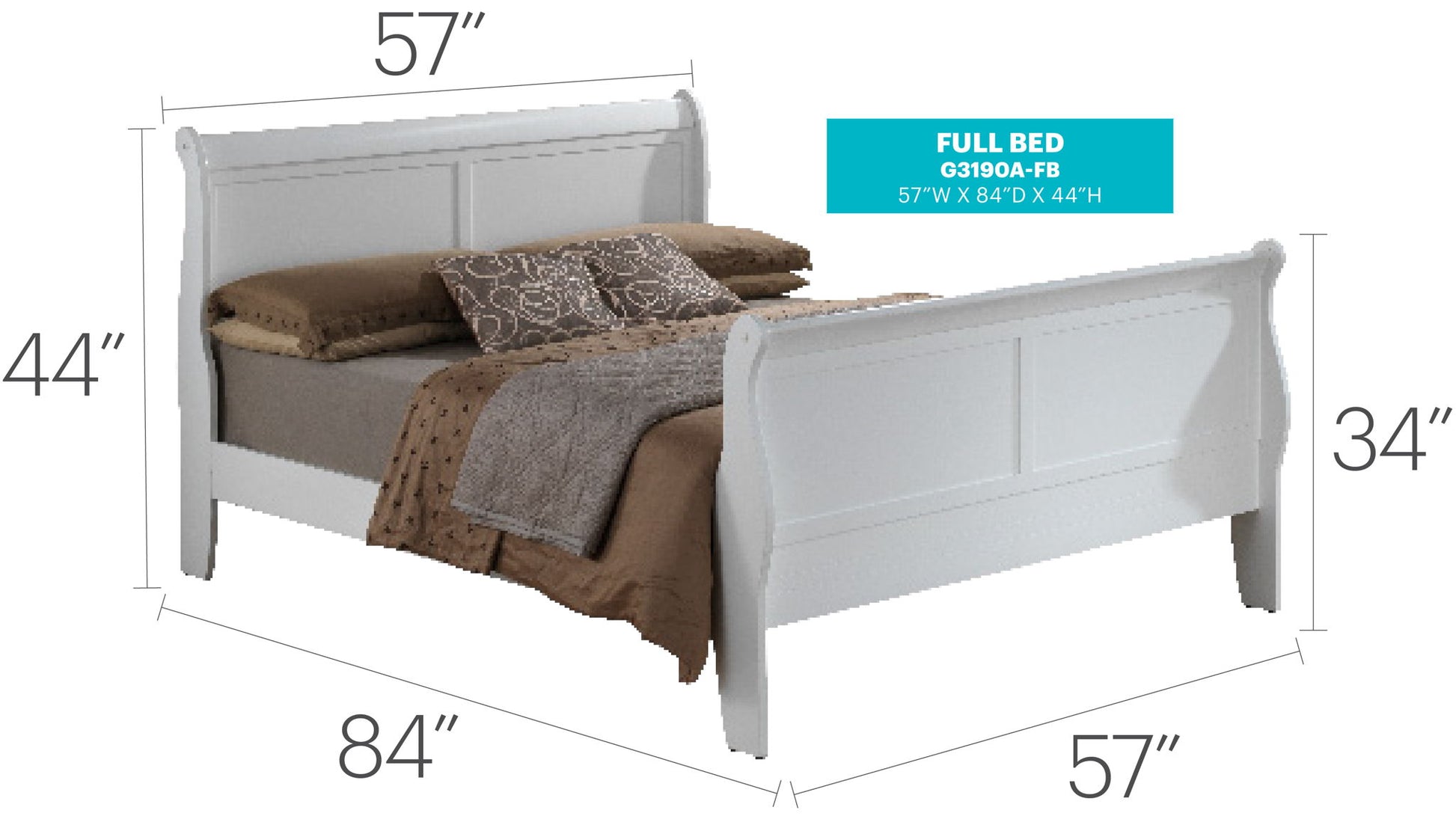 Panel Sleigh Bed Glory Furniture