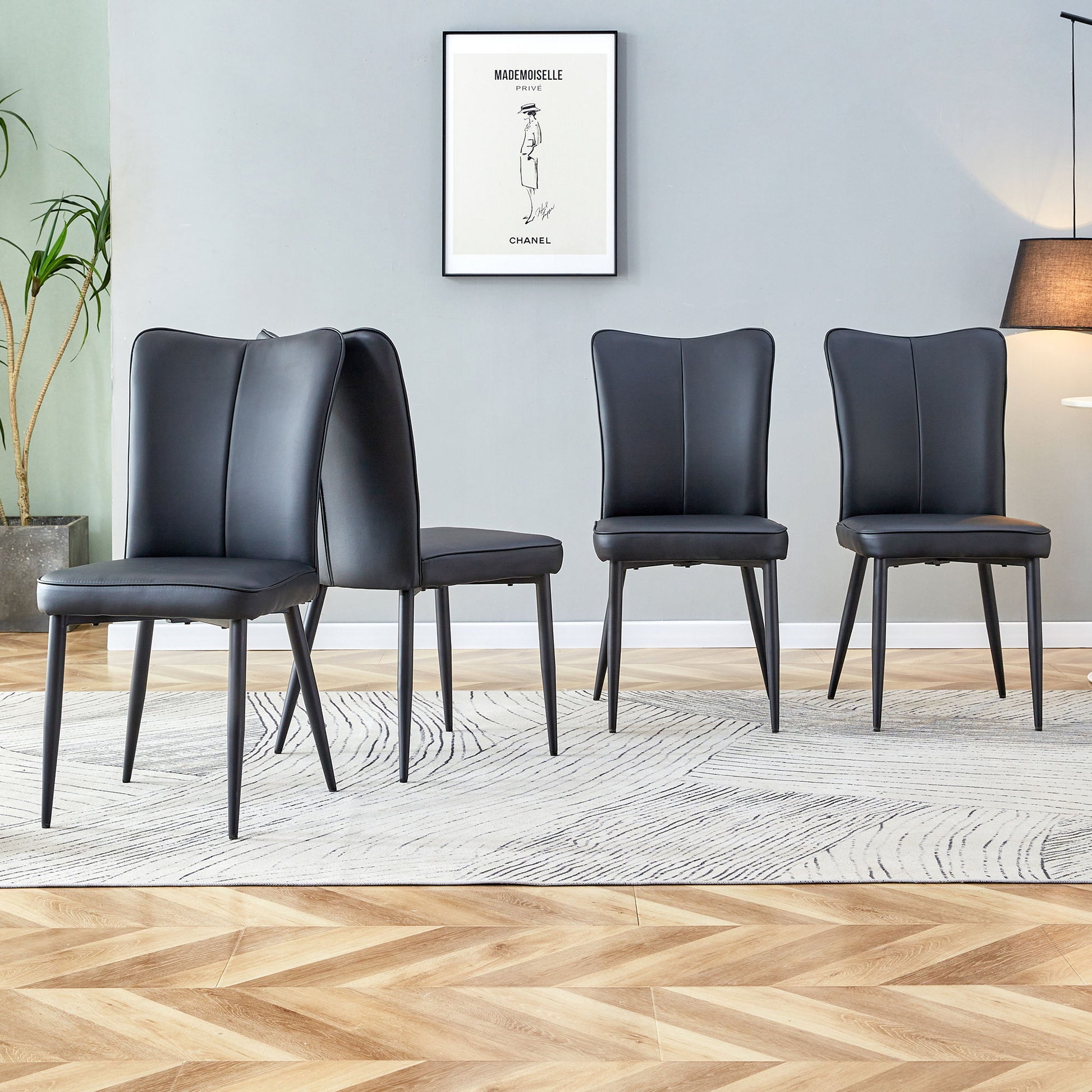 Minimalist Style Minimalist Dining Chairs With Metal Legs Home Essentials