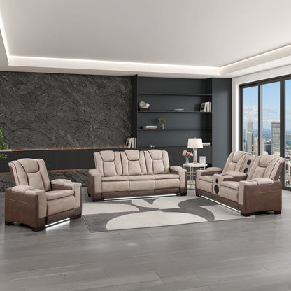 Bruno - Power Reclining Living Room Set With LED Lighting Matrix Furniture Group